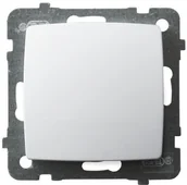 Wyłączniki światła i elektryczne - Ospel Karo biały łącznik jednobiegunowy ŁP-1S/m/00 ŁP-1S/m/00 - miniaturka - grafika 1