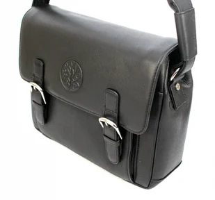 BETLEWSKI (PL) Ekskluzywna Torba Męska Skórzana BETLEWSKI Skóra Naturalna Średnia TBG-YM-205 CZARNY 30 x 26 x 9 [cm] - Torby męskie - miniaturka - grafika 3