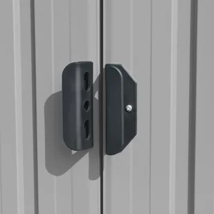 vidaXL Szopa ogrodowa, 257 x 398 x 178 cm, metal, szara - Altany ogrodowe - miniaturka - grafika 3