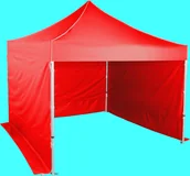 Pawilony ogrodowe - Expodom Namiot ekspresowy 3x3m o konstrukcji aluminiowej z profilu sześciokątnego, Czerwony - miniaturka - grafika 1