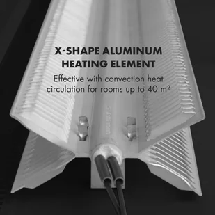 Klarstein Klarstein Hot Spot Slimcurve Grzejnik 80 x 40 cm 40 m 2000 W 540°C IP24 kolor czarny ACO7-HS Slimcurve BK - Ogrzewanie przenośne - miniaturka - grafika 7