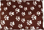 Legowiska dla psów - Karlie karlie Flamingo 61544 poduszka dla psa, prostokątny, Paws, brązowa 91 cm x 70 cm x 4 cm, wykonana z flecce - miniaturka - grafika 1