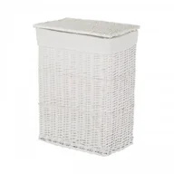 Kosze wiklinowe - CORSAN CORSAN Kosz wiklinowy na pranie BIAŁY z wyściółką ECRU 47x35x66 cm 715XXL - miniaturka - grafika 1