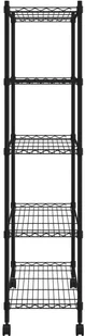 vidaXL 5-poziomowy regał na kółkach, 75x35x155 cm, czarny, 250 kg 324630 - Szafy i regały magazynowe - miniaturka - grafika 4