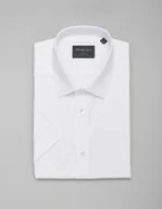 Koszule męskie - Borgio koszula canosa 00337 krótki rękaw biały slim fit - miniaturka - grafika 1