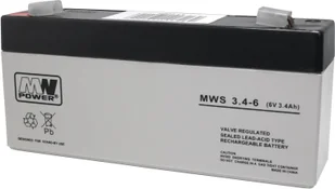 MW Power Akumulator AGM MWS 3.4-6 6V 3.4Ah T1 - Akumulatory ogólnego zastosowania - miniaturka - grafika 3