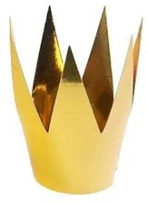 PartyDeco Korona, złota, 5.5 cm, 3 sztuki - Dodatki do strojów karnawałowych - miniaturka - grafika 4