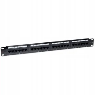 Techly Patch panel 1U UTP 24xR J45 Cat.6, czarny 22892 - Akcesoria do szaf serwerowych - miniaturka - grafika 5