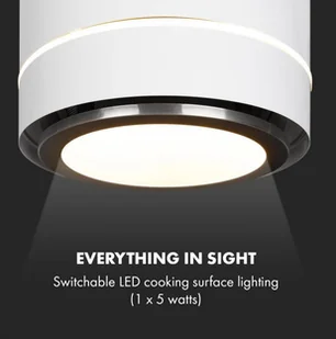 Klarstein Tron Ambience 38 Biały (CGCH2-TronAmbience-W) - Okapy kuchenne - miniaturka - grafika 8