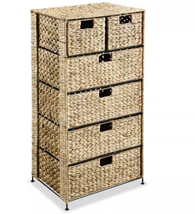 vidaXL Szafka z hiacyntu wodnego z 6 koszami 47 x 37 x 100 cm - Komody - miniaturka - grafika 2