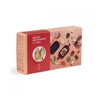 Lékué Lékué  grill mikrofalowy, opiekacz do kanapek, prasa do panini, 25,4 x 14 cm, czerwony 0220400R14M017 - Akcesoria i części do mikrofalówek - miniaturka - grafika 5