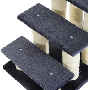 PawHut DRAPAK SCHODKI 4 STOPNIE DLA KOTA PSA SZARE - Drapaki dla kotów - miniaturka - grafika 2