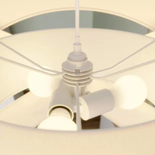 Lindby Simaria lampa wisząca z tkaniny, biała - Lampy sufitowe - miniaturka - grafika 4