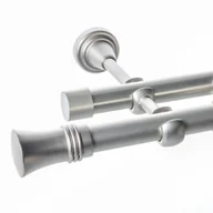 Karnisze - Dekoria Karnisz podwójny Alex chrom matowy 240cm 250-053 - miniaturka - grafika 1