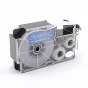 Papier do drukarek - Casio Taśma zamiennik XR-18ABU 18mm x 8m biały druk / niebieski podkład - miniaturka - grafika 1