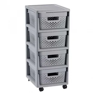 Curver REGAŁ SZAFKA INFINITY 4x11L AŻUROWY 3253924356006 - Szafki łazienkowe - miniaturka - grafika 3