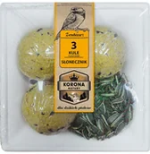 Karma dla ptaków - NATURAL-VIT Korona Natury Zestaw dla dzikich ptaków 3 kule zimowe + słonecznik - miniaturka - grafika 1