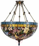 Lampy sufitowe - Clayre&Eef GLORIA - lampa wisząca w stylu Tiffany - miniaturka - grafika 1