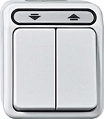 Wyłączniki światła i elektryczne - Merten rolety elektryczny, 1-biegunowy, Aqua Star, jasnoszary, meg3715 8029 MEG3715-8029 - miniaturka - grafika 1