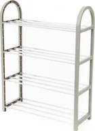 Szafki na buty - Compactor regał na buty 4 półki 49,5x18,4x65cm plastikowy szary twm_418138 - miniaturka - grafika 1