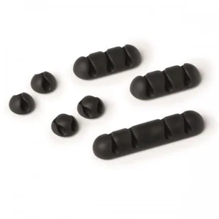 Klipsy samoprzylepne na kable mix rodzajów Durable CAVOLINE Clip Mix grafitowe 7szt. /504137/ DU1621-19 - Kanały kablowe - miniaturka - grafika 3