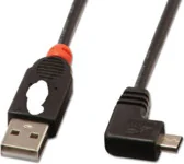 Kable USB - MicroConnect Kabel USB microUSB kątowy 1.8m Czarny USBABMICRO18ANG - miniaturka - grafika 1
