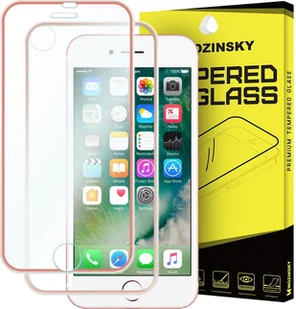 Wozinsky szkło hartowane na cały ekran + osłona na tył z aluminiową ramką iPhone 8 / 7 różowy 7426825337252 - Szkła hartowane na telefon - miniaturka - grafika 2