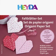 Scrapbooking - Heyda papier do origami, Serca, 40 arkuszy - miniaturka - grafika 1