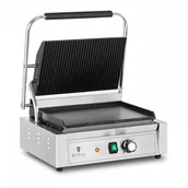 Piece, kotły  i płyty grzejne gastronomiczne - Royal Catering Grill kontaktowy płyta ryflowana i gładka 2200 W RCPKG-2200-M - miniaturka - grafika 1