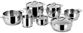 Zestawy garnków i patelni - Lagostina Pomysł na domu: euforia 11 sztuki kochtopfset naczynia do gotowania 18/10 stal nierdzewna dno indukcyjne Lago Seal 010704600011 - miniaturka - grafika 1