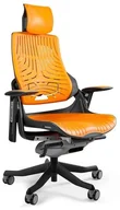 Fotele i krzesła biurowe - Unique Meble Fotel biurowy WAU czarny/elastomer TPE-12 MANGO - miniaturka - grafika 1