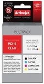 Tusze zamienniki - ActiveJet Tusz mutlipack AC-M5/8R do drukarki Canon zamiennik PGI-5Bk CLI-8C CLI-8M CLI-8Y premium 1x25ml+3x15ml czarny/cyan/magenta/yellow Chip) AC-M5/8R - miniaturka - grafika 1
