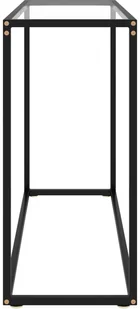 VidaXL Lumarko Stolik konsolowy, przezroczysty, 100x35x75 cm, szkło hartowane 322811 VidaXL - Ławy i stoliki kawowe - miniaturka - grafika 3