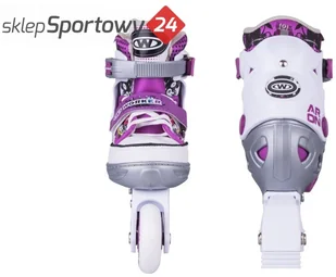 Worker ŁYŻWOROLKI 2W1 ARON BIAŁ ROZM L 40-43 7095-L - Rolki - miniaturka - grafika 2