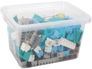 TPK1 DUŻE PLASTIKOWE KLOCKI W POJEMNIKU 500 EL PASTELOWE KOLORY - Klocki - miniaturka - grafika 2