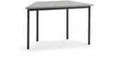 Meble do szkół i przedszkoli - AJ Produkty Biurko SONITUS TRAPETS, 1200x600x720 mm, szare linoleum, antracyt - miniaturka - grafika 1