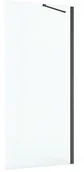 Ścianki i drzwi prysznicowe - Roca Capital ścianka prysznicowa 70 cm boczna czarny mat/szkło przezroczyste AM4407016M AM4407016M - miniaturka - grafika 1