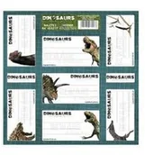 Szkolne artykuły papiernicze - Derform Nalepki na zeszyt Dinosaurs 50 sztuk - miniaturka - grafika 1