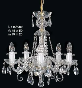 Elita bohemia Żyrandol kryształowy 5-ramienny - Bohemia L 080/5/01 PB - Lampy sufitowe - miniaturka - grafika 10