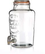 Dzbanki i imbryki - Banquet słoik szklany z kranem SUMMER 7 l - miniaturka - grafika 1