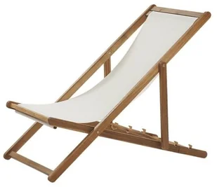 Beliani Leżak ogrodowy ciemne drewno akacjowe ANZIO - Leżaki ogrodowe - miniaturka - grafika 4