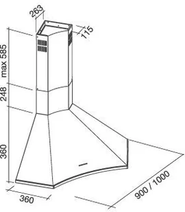 Falmec Elios Angolo 90 Inox - Okapy kuchenne Falmec Elios Angolo 90 Inox - Okapy kuchenne - miniaturka - grafika 3