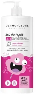 DermoFuture Żel do Mycia 3 w 1 Wata Cukrowa 500 ml - Kosmetyki do kąpieli - miniaturka - grafika 2