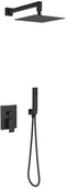 Baterie podtynkowe - Excellent KERIA Zestaw prysznicowo-wannowy podtynkowy 3F Czarny Mat AREX.SET.2047BL - miniaturka - grafika 1