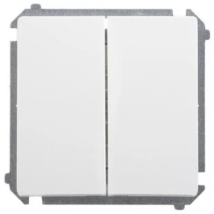 Włącznik podwójny BASIC  Biały  SIMON - Wyłączniki światła i elektryczne - miniaturka - grafika 2