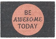 Wycieraczki - Relaxdays Wycieraczka kokosowa mówiąc BE Awesome  Today, mata kokosowa z antypoślizgową PCW 10020166_52 - miniaturka - grafika 1