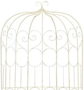 vidaXL Ławka ogrodowa 95 cm żelazo antyczna biel 45432 - Sofy ogrodowe - miniaturka - grafika 5