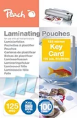 Folie do laminatora - Peach PP525  09 folii do laminowania Key card, 64 X 99 MM, 100 sztuk, 125 Mic PP525-09 - miniaturka - grafika 1