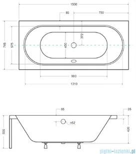 PMD Piramida Vitae 150x75 WAV-150-PK - Wanny - miniaturka - grafika 2
