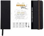 Notesy i bloczki - Rhodia Clairefontaine 116122C blok z głową kaligrafia pad 50 arkuszy, japoński papier artystyczny, jednokolorowy, 16 x 21 cm, 130 g (format pionowy) zeszyt, sztywny 21 x 14,8 cm czarny 116124C - miniaturka - grafika 1